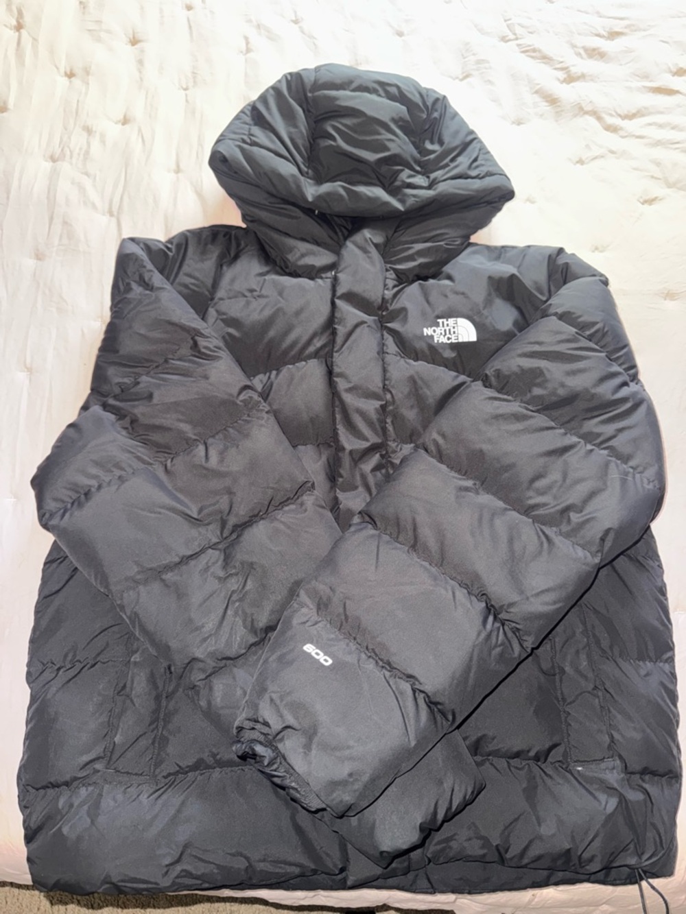 The North Face Men’s Black Hooded 600 Fill Puffer Coat